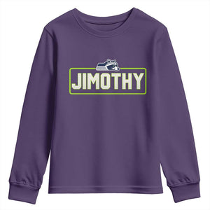 Funny Seattle Jimothy The Raccoon Youth Sweatshirt Football Parody Viral Trash Panda Feral Meme