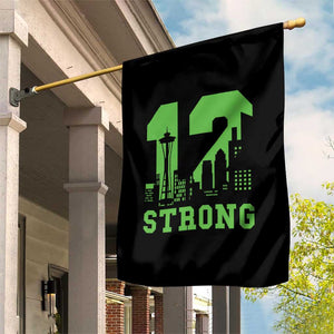Space Needle Emerald City Skyline Number 12 Typography Garden Flag Pacific Northwest Fan Pride