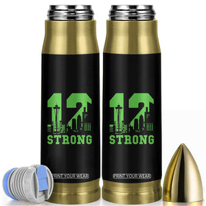 Space Needle Emerald City Skyline Number 12 Typography Bullet Tumbler Pacific Northwest Fan Pride