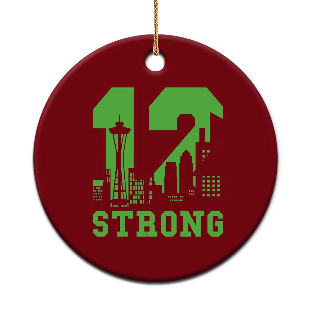 Space Needle Emerald City Skyline Number 12 Typography Ceramic Ornament Pacific Northwest Fan Pride TS12 1pc Red Print Your Wear