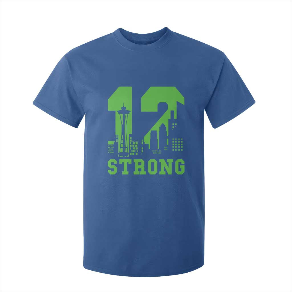 Space Needle Emerald City Skyline Number 12 Typography T Shirt For Kid Pacific Northwest Fan Pride