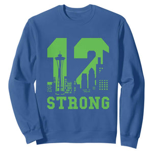 Space Needle Emerald City Skyline Number 12 Typography Sweatshirt Pacific Northwest Fan Pride