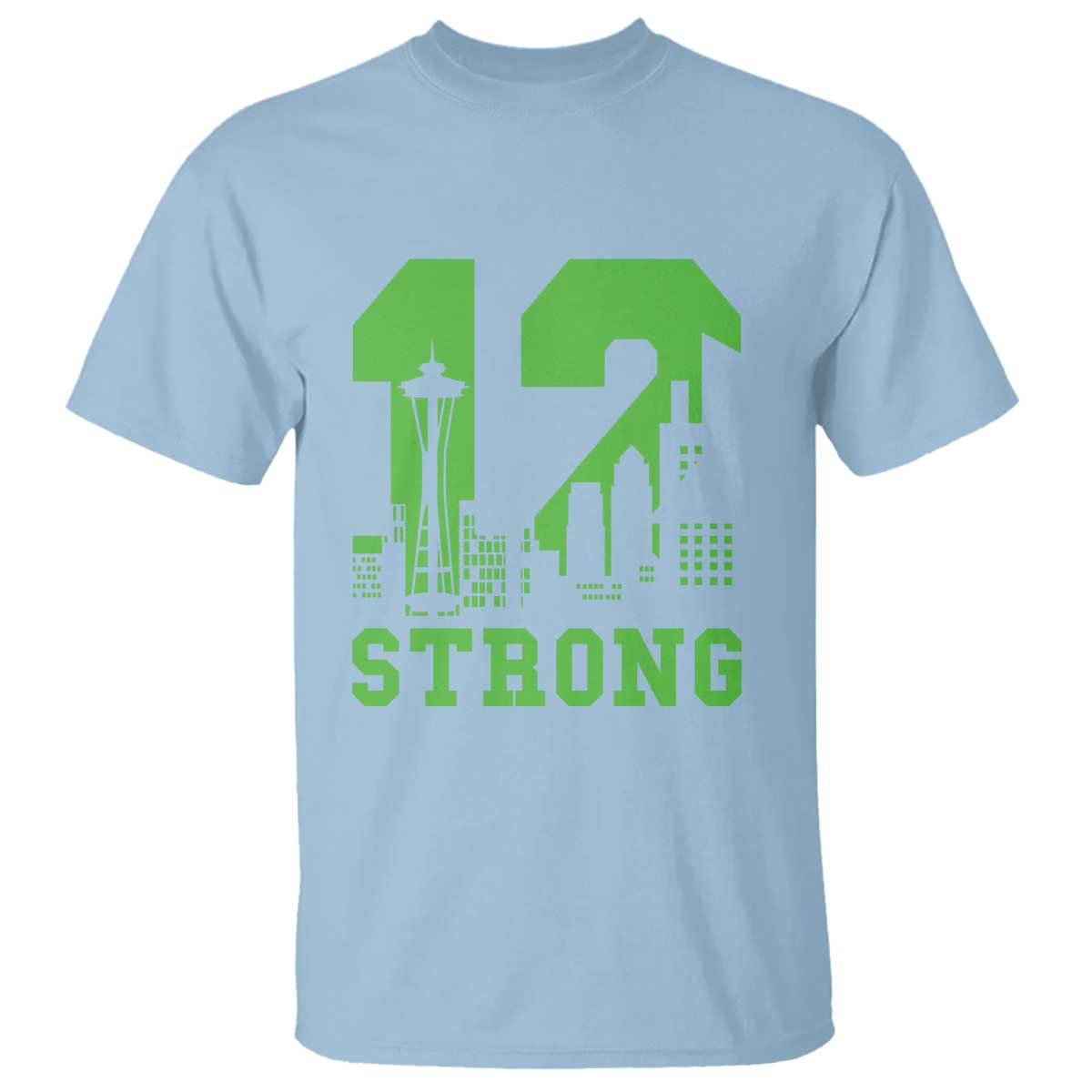 Space Needle Emerald City Skyline Number 12 Typography T Shirt Pacific Northwest Fan Pride