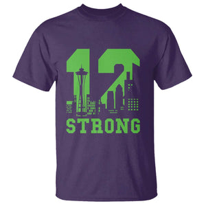 Space Needle Emerald City Skyline Number 12 Typography T Shirt Pacific Northwest Fan Pride