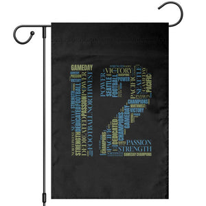 Victory And Strength Number 12 Typography Garden Flag Gift For Football Lovers
