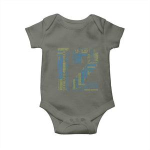 Victory And Strength Number 12 Typography Baby Onesie Gift For Football Lovers