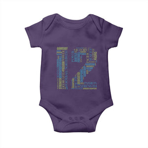 Victory And Strength Number 12 Typography Baby Onesie Gift For Football Lovers