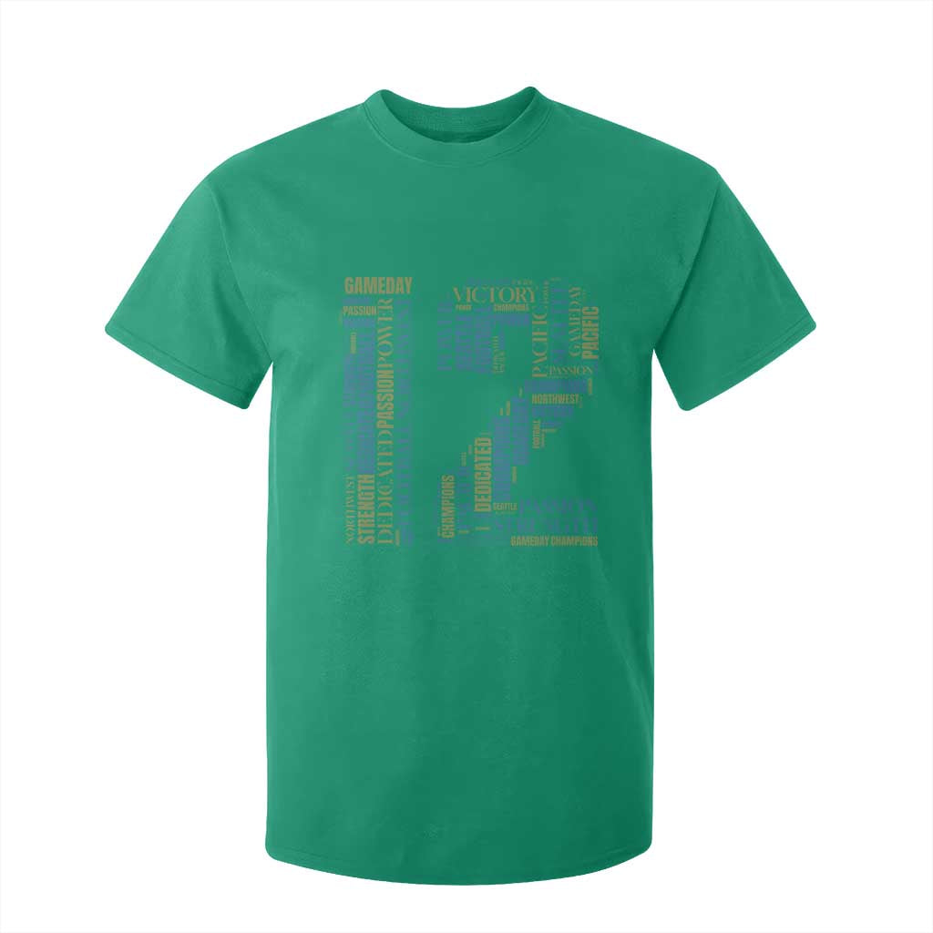 Victory And Strength Number 12 Typography T Shirt For Kid Gift For Football Lovers