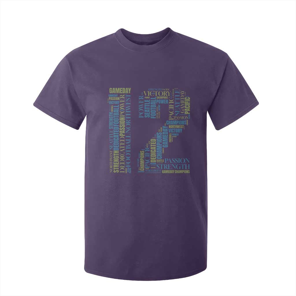 Victory And Strength Number 12 Typography T Shirt For Kid Gift For Football Lovers