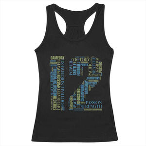 Victory And Strength Number 12 Typography Racerback Tank Top Gift For Football Lovers