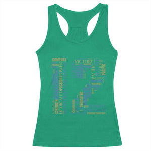 Victory And Strength Number 12 Typography Racerback Tank Top Gift For Football Lovers