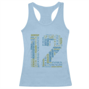 Victory And Strength Number 12 Typography Racerback Tank Top Gift For Football Lovers