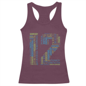 Victory And Strength Number 12 Typography Racerback Tank Top Gift For Football Lovers