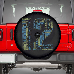 Victory And Strength Number 12 Typography Spare Tire Cover Gift For Football Lovers