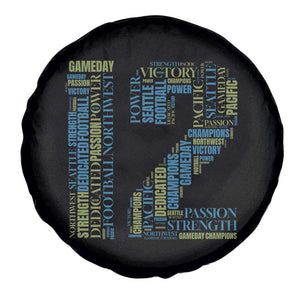 Victory And Strength Number 12 Typography Spare Tire Cover Gift For Football Lovers
