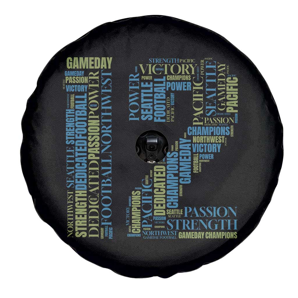 Victory And Strength Number 12 Typography Spare Tire Cover Gift For Football Lovers