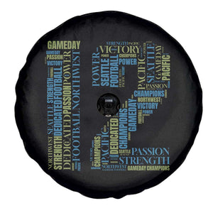 Victory And Strength Number 12 Typography Spare Tire Cover Gift For Football Lovers