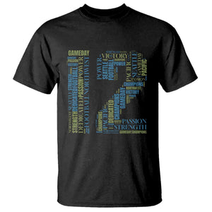 Victory And Strength Number 12 Typography T Shirt Gift For Football Lovers
