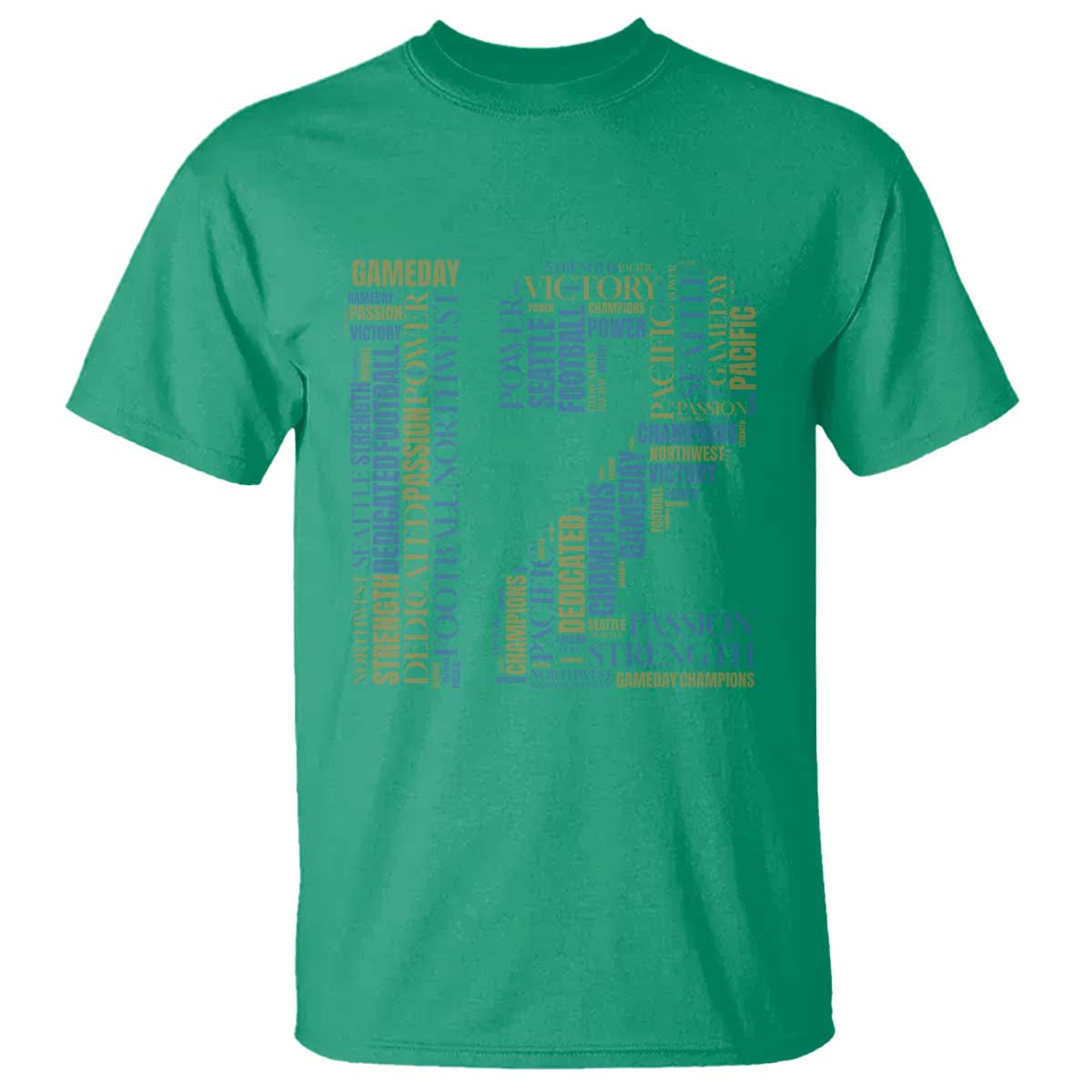 Victory And Strength Number 12 Typography T Shirt Gift For Football Lovers
