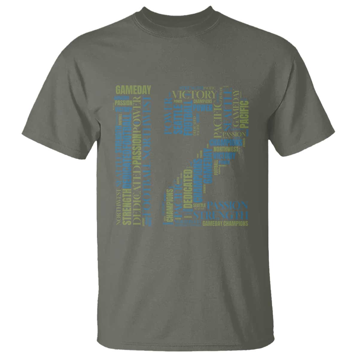 Victory And Strength Number 12 Typography T Shirt Gift For Football Lovers