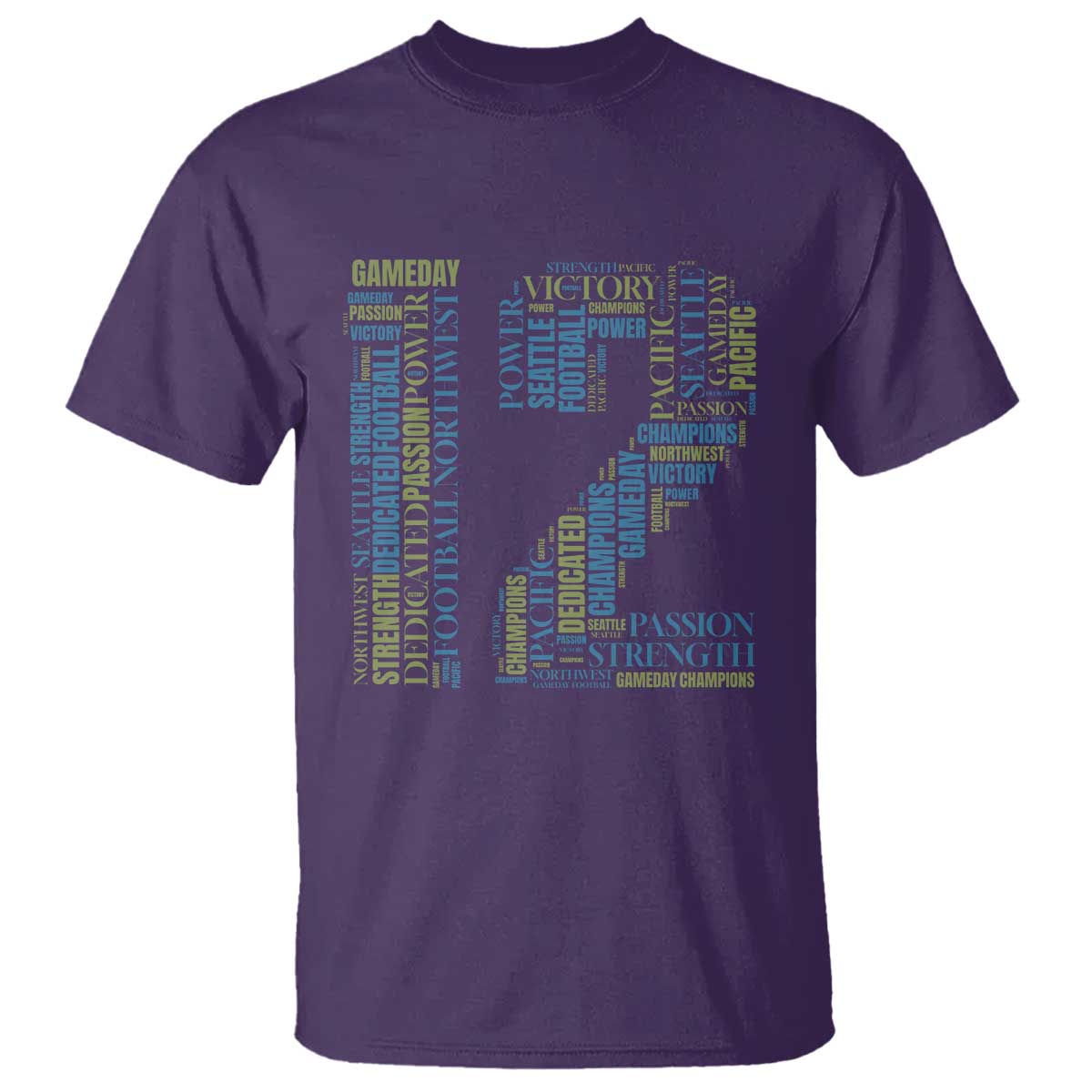 Victory And Strength Number 12 Typography T Shirt Gift For Football Lovers