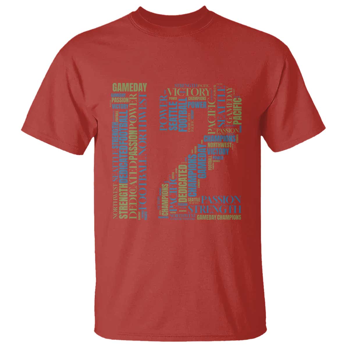 Victory And Strength Number 12 Typography T Shirt Gift For Football Lovers