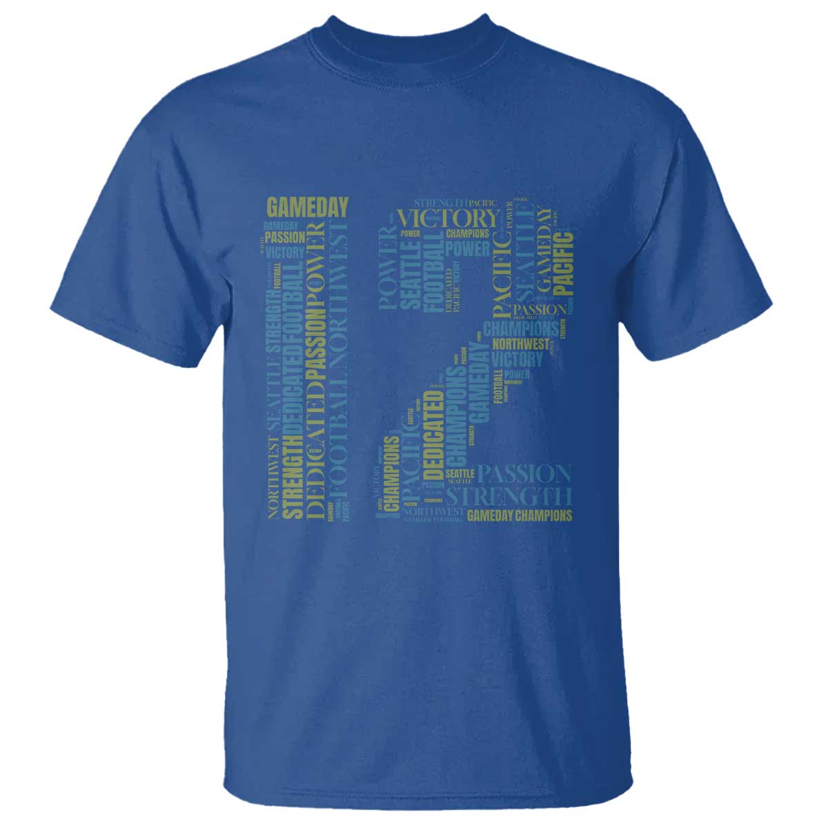 Victory And Strength Number 12 Typography T Shirt Gift For Football Lovers