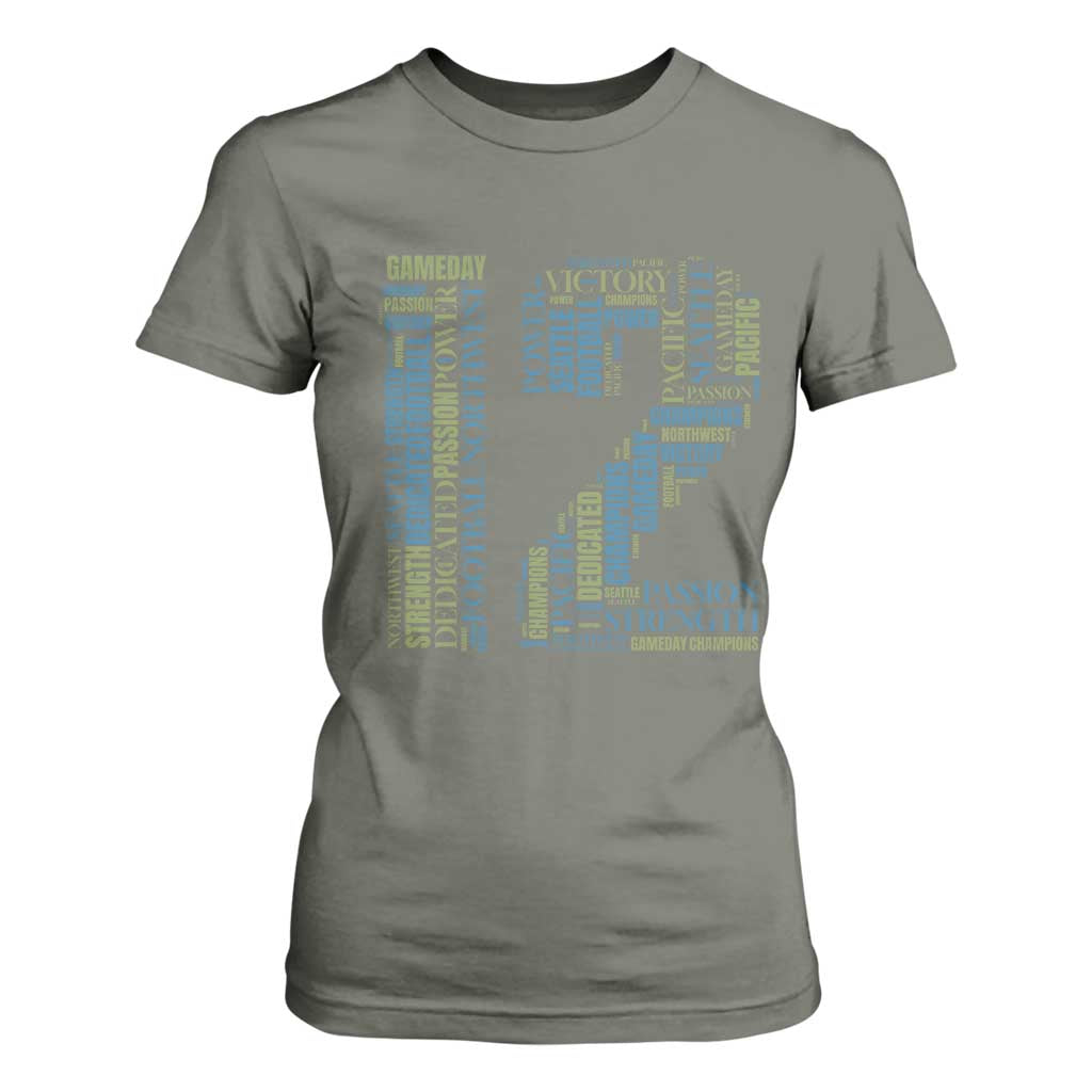 Victory And Strength Number 12 Typography T Shirt For Women Gift For Football Lovers