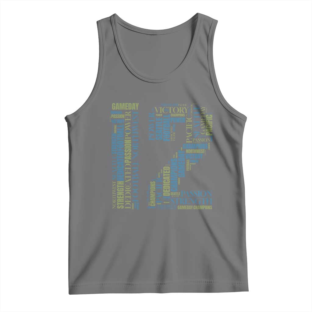 Victory And Strength Number 12 Typography Tank Top Gift For Football Lovers