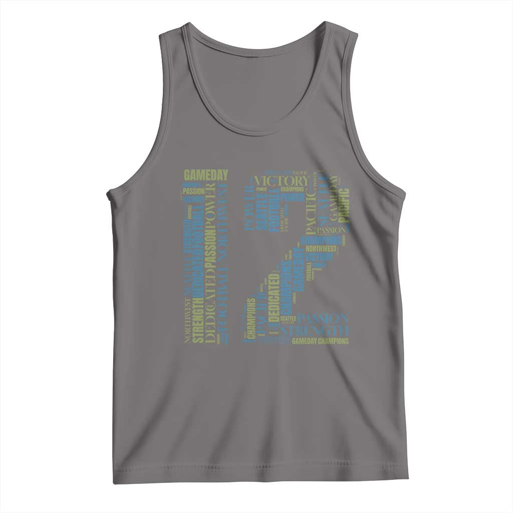 Victory And Strength Number 12 Typography Tank Top Gift For Football Lovers