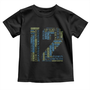 Victory And Strength Number 12 Typography Toddler T Shirt Gift For Football Lovers