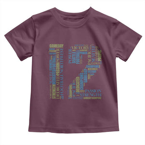Victory And Strength Number 12 Typography Toddler T Shirt Gift For Football Lovers