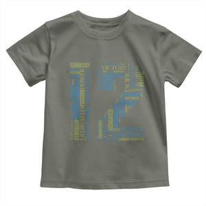 Victory And Strength Number 12 Typography Toddler T Shirt Gift For Football Lovers