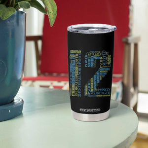 Victory And Strength Number 12 Typography Tumbler Cup Gift For Football Lovers