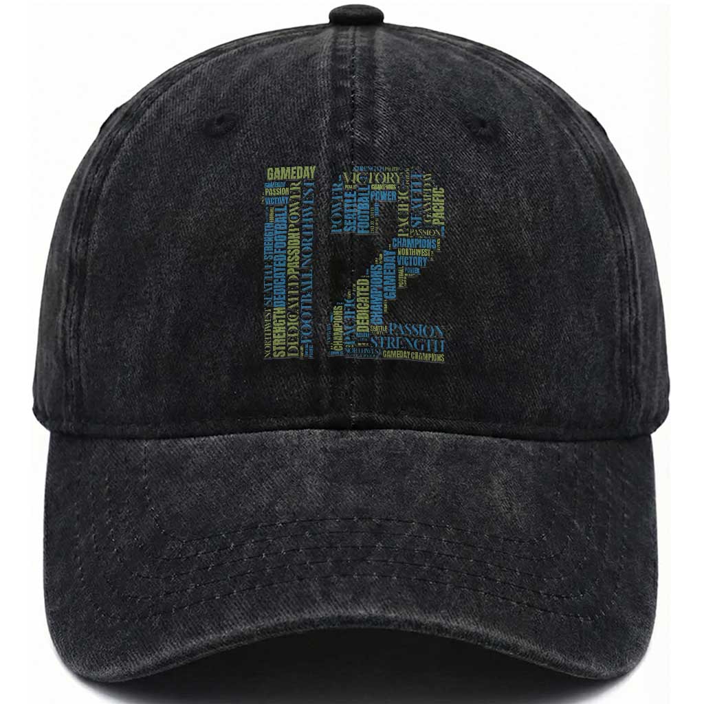 Victory And Strength Number 12 Typography Washed Cotton Baseball Cap Gift For Football Lovers TS12 Print Your Wear