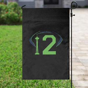 Space Needle Emerald City Number 12 Garden Flag Sports Fan Pride