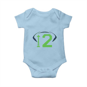 Space Needle Emerald City Number 12 Baby Onesie Sports Fan Pride