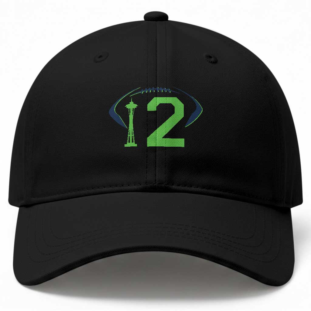 Space Needle Emerald City Number 12 Baseball Cap Sports Fan Pride TS12 Print Your Wear