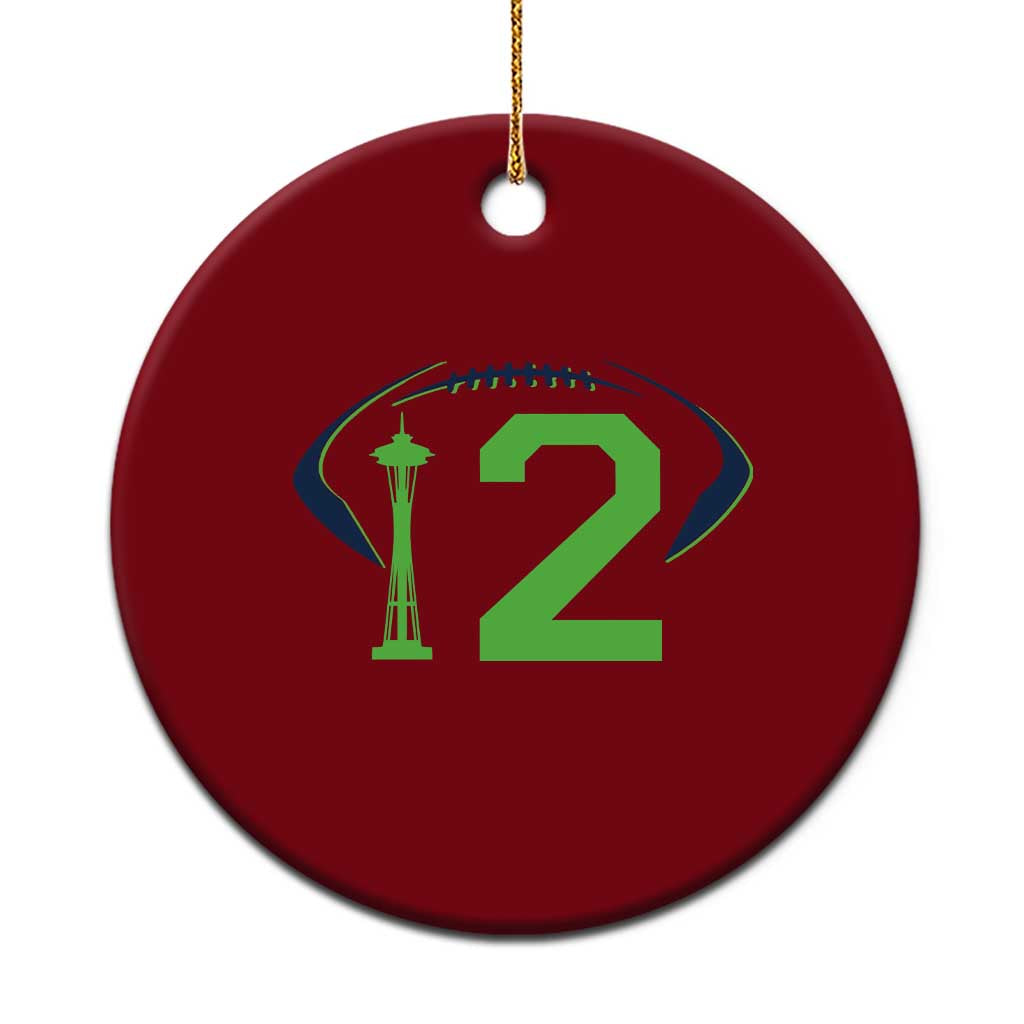 Space Needle Emerald City Number 12 Ceramic Ornament Sports Fan Pride TS12 1pc Red Print Your Wear