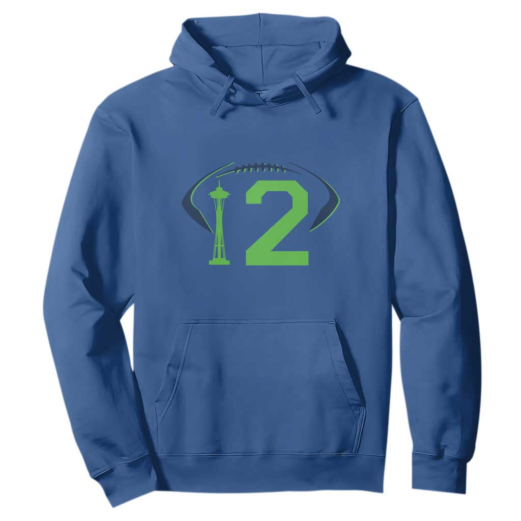 Space Needle Emerald City Number 12 Hoodie Sports Fan Pride TS12 Royal Blue Print Your Wear