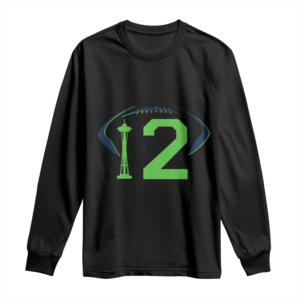 Space Needle Emerald City Number 12 Long Sleeve Shirt Sports Fan Pride