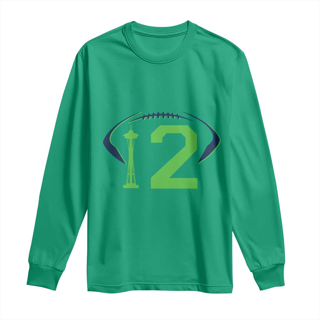 Space Needle Emerald City Number 12 Long Sleeve Shirt Sports Fan Pride