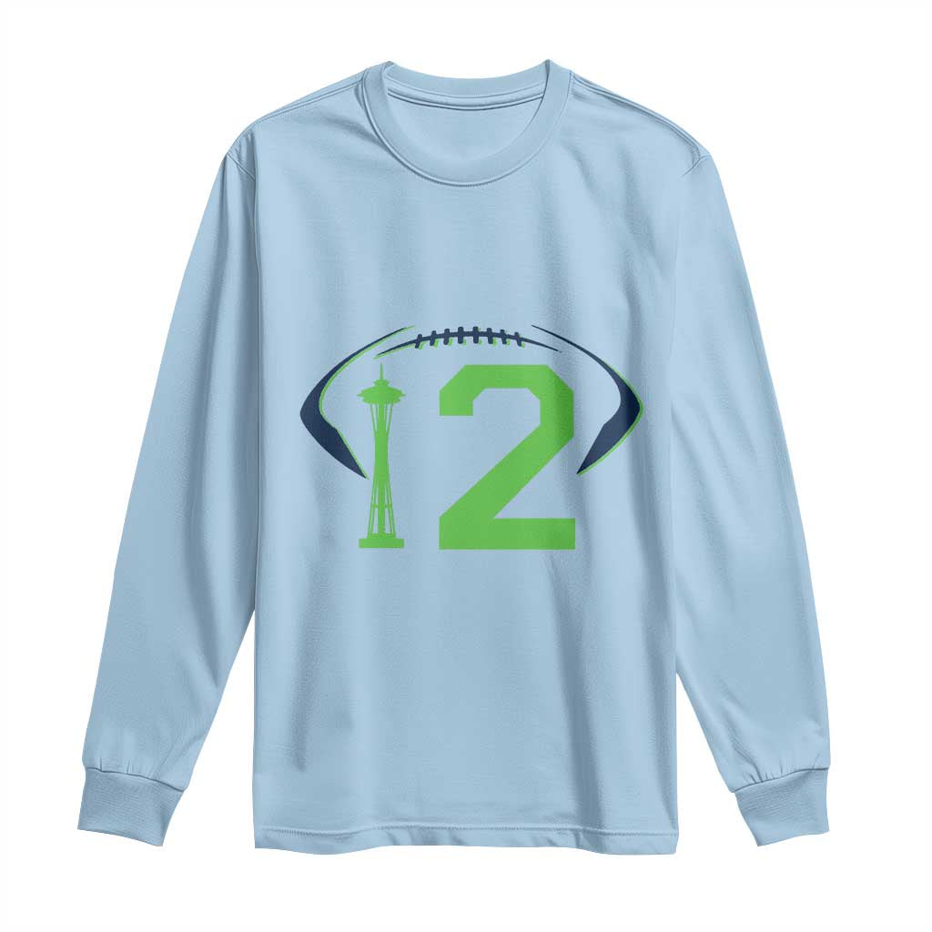 Space Needle Emerald City Number 12 Long Sleeve Shirt Sports Fan Pride