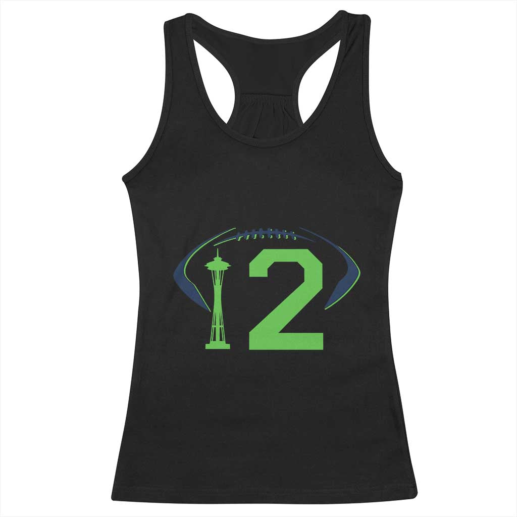 Space Needle Emerald City Number 12 Racerback Tank Top Sports Fan Pride