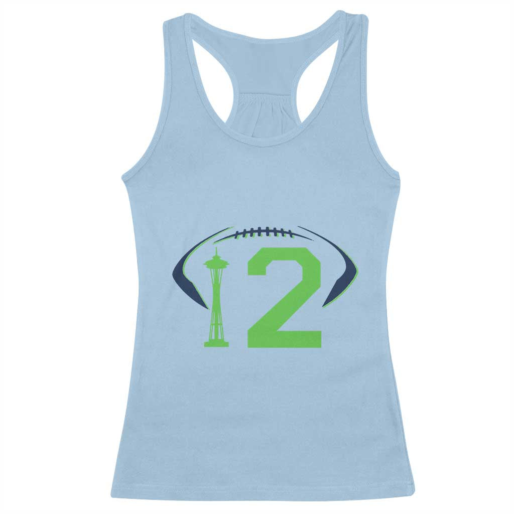 Space Needle Emerald City Number 12 Racerback Tank Top Sports Fan Pride