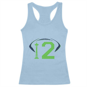 Space Needle Emerald City Number 12 Racerback Tank Top Sports Fan Pride