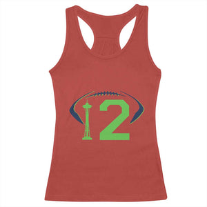 Space Needle Emerald City Number 12 Racerback Tank Top Sports Fan Pride