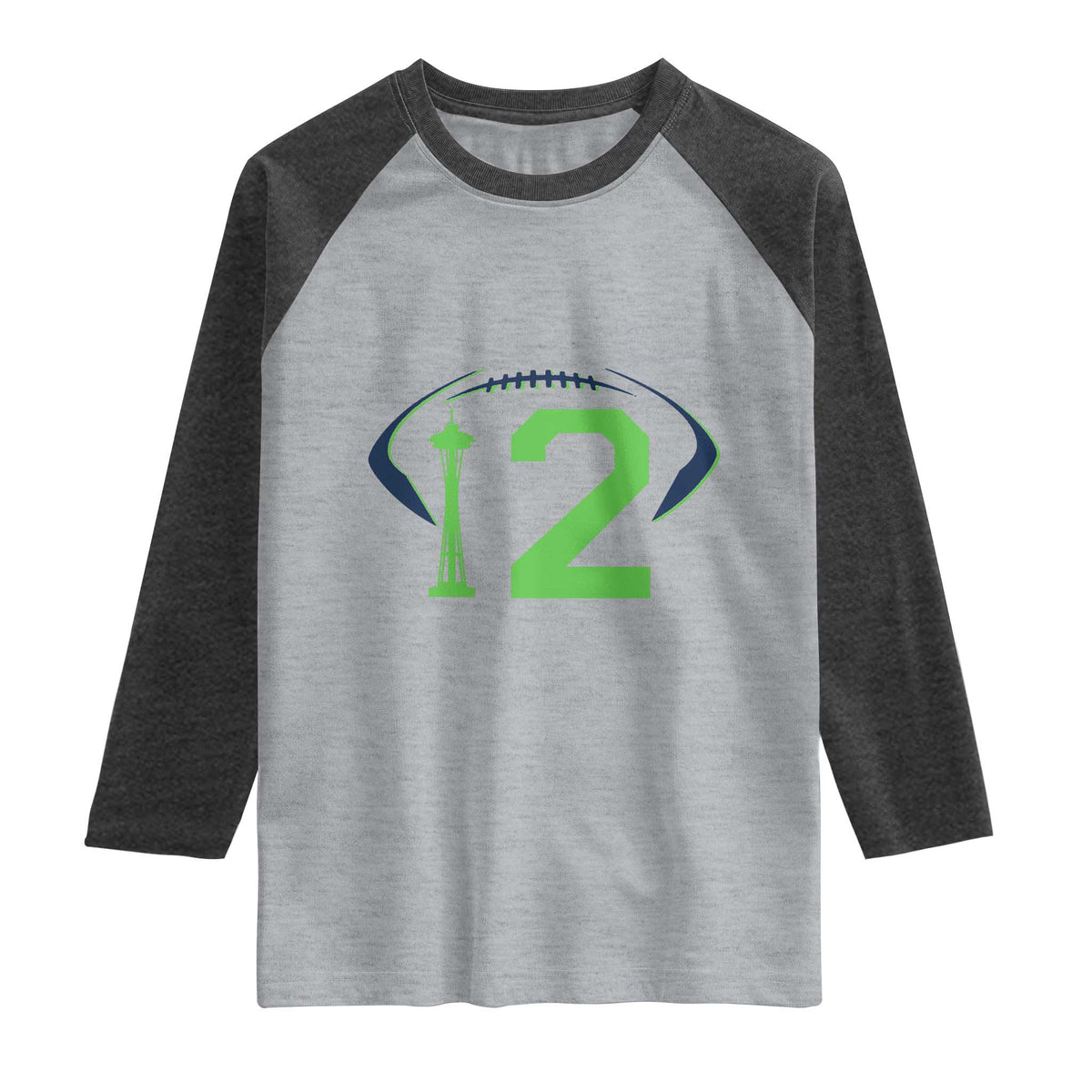 Space Needle Emerald City Number 12 Raglan Shirt Sports Fan Pride