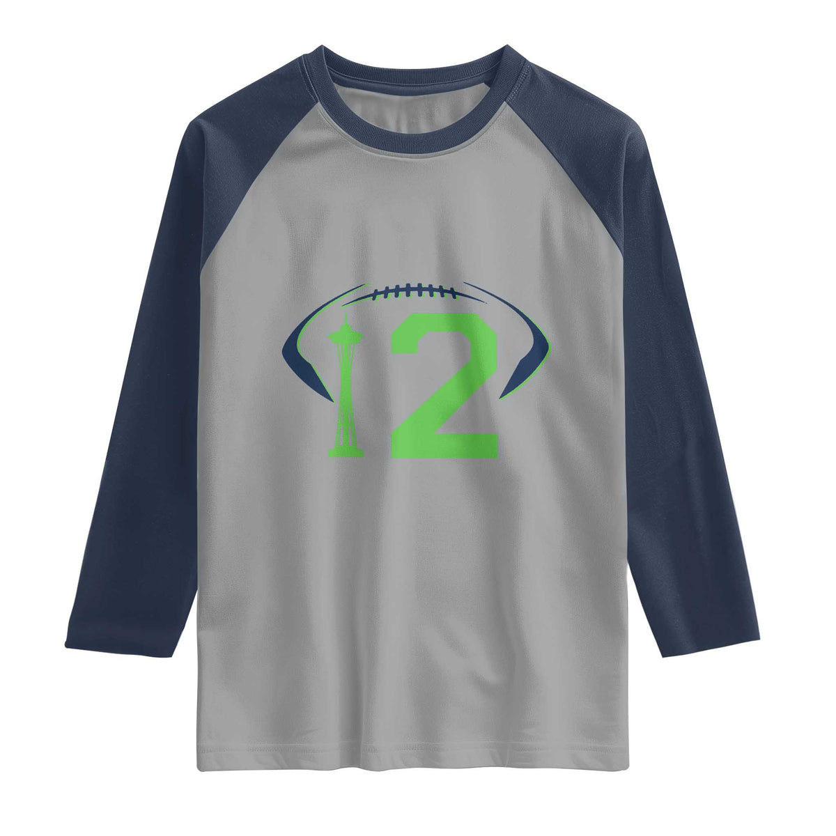 Space Needle Emerald City Number 12 Raglan Shirt Sports Fan Pride