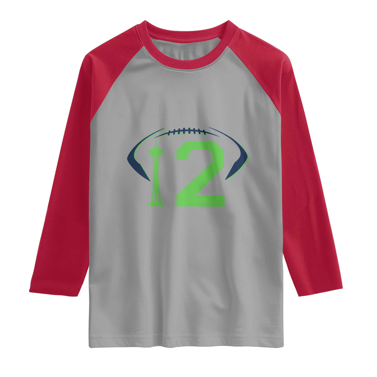 Space Needle Emerald City Number 12 Raglan Shirt Sports Fan Pride